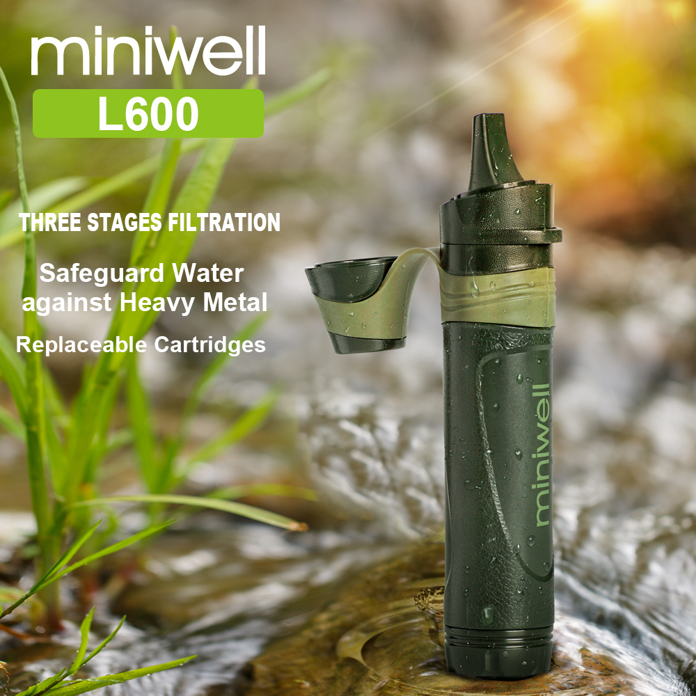 Water Filter Straw - Miniwell L600 Outdoor Survival Camping Equipment