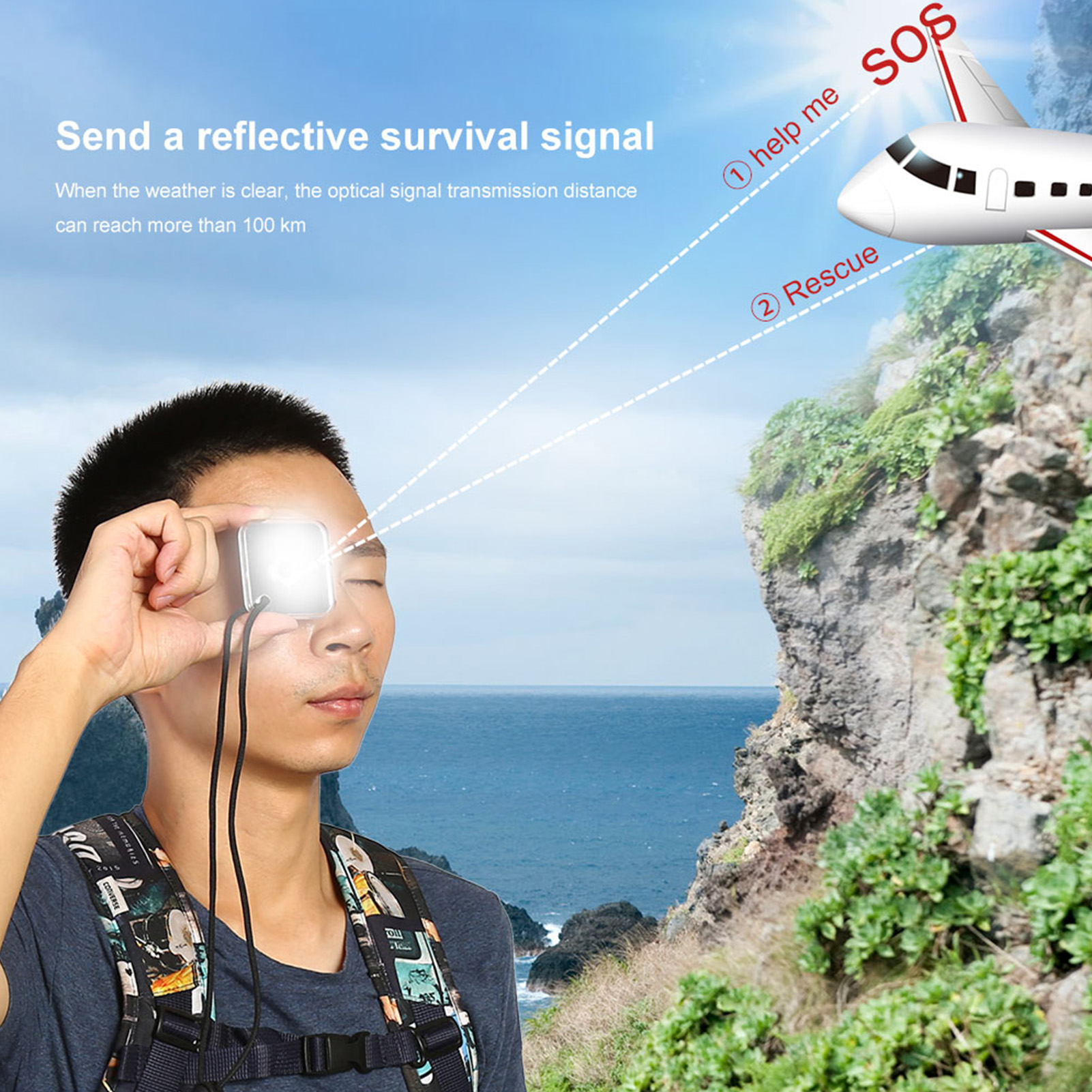 Outdoor Survival Emergency Sig - огляд і ціна Signal Mirror Rescue