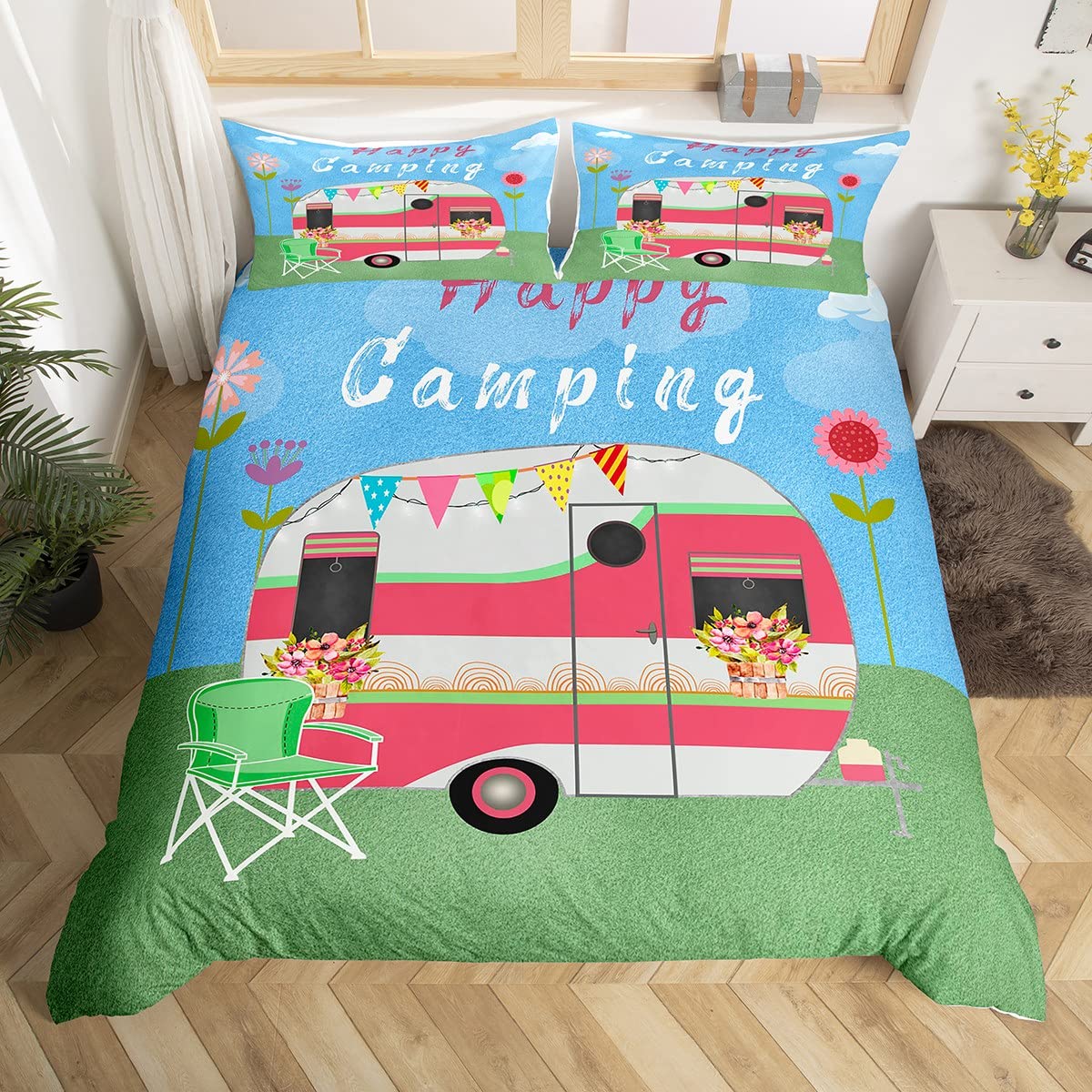 Happy Camping Duvet Cover Camp - огляд і ціна Outdoor Adventure America