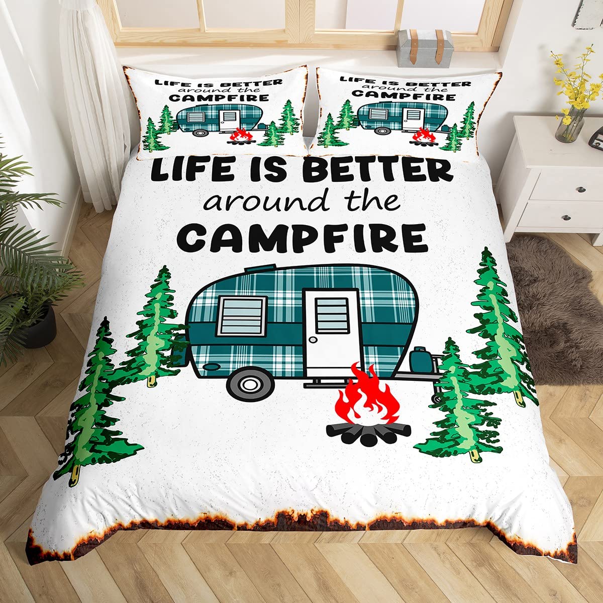 Happy Camping Duvet Cover Camp - огляд і ціна Outdoor Adventure America
