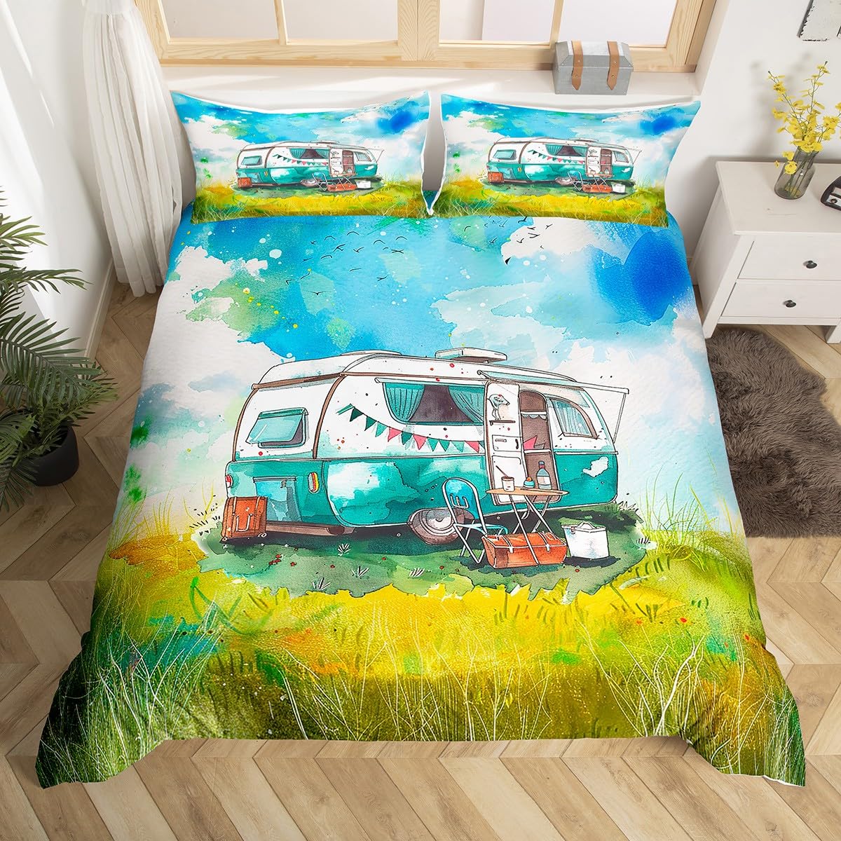 Happy Camping Duvet Cover Camp - огляд і ціна Outdoor Adventure America