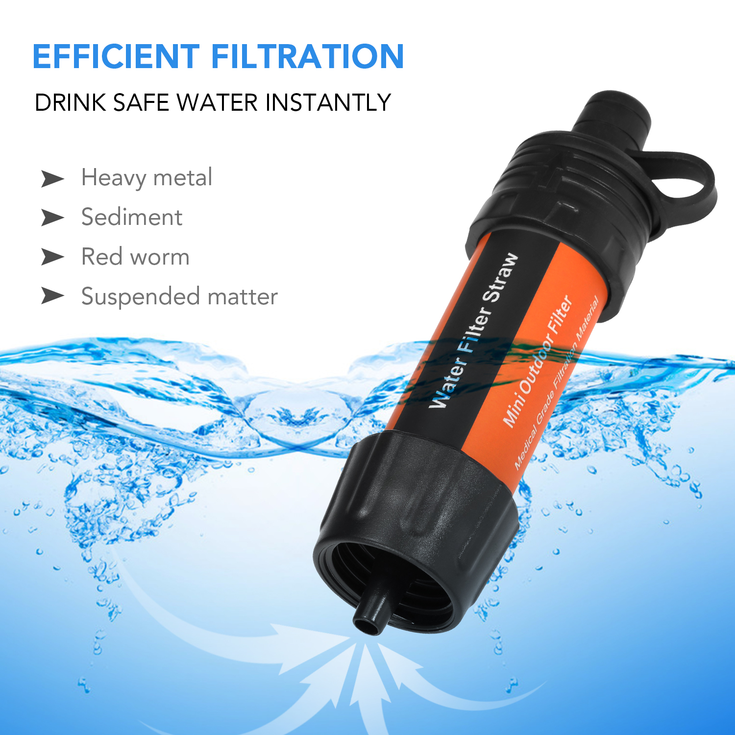 Outdoor Water Filter Straw Wat - огляд і ціна Water Filter Straw
