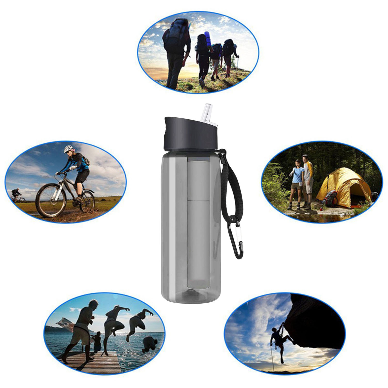Water Filter Bottle Camping Ba - огляд і ціна Water Filter Straw
